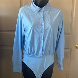 Daisy Sky Blue Nylon-Polyester Blend